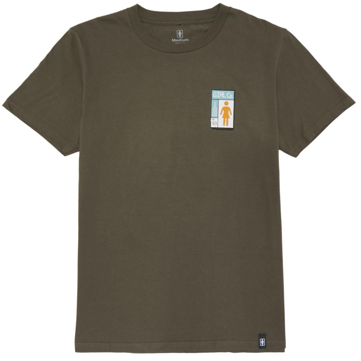 Girl Gridbox T-Shirt - Olive image 1