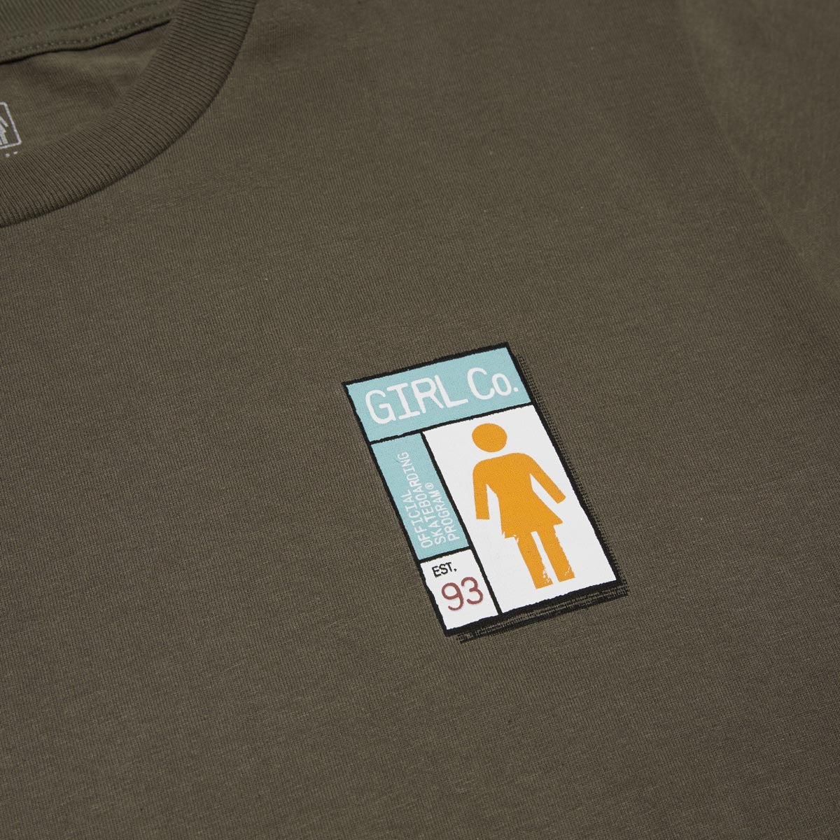 Girl Gridbox T-Shirt - Olive image 2