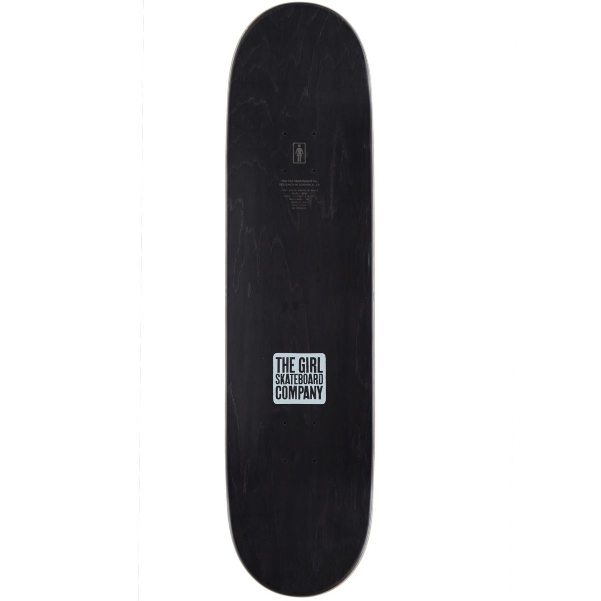 Girl OG Black White Kennedy Skateboard Deck - Grey - 8.50