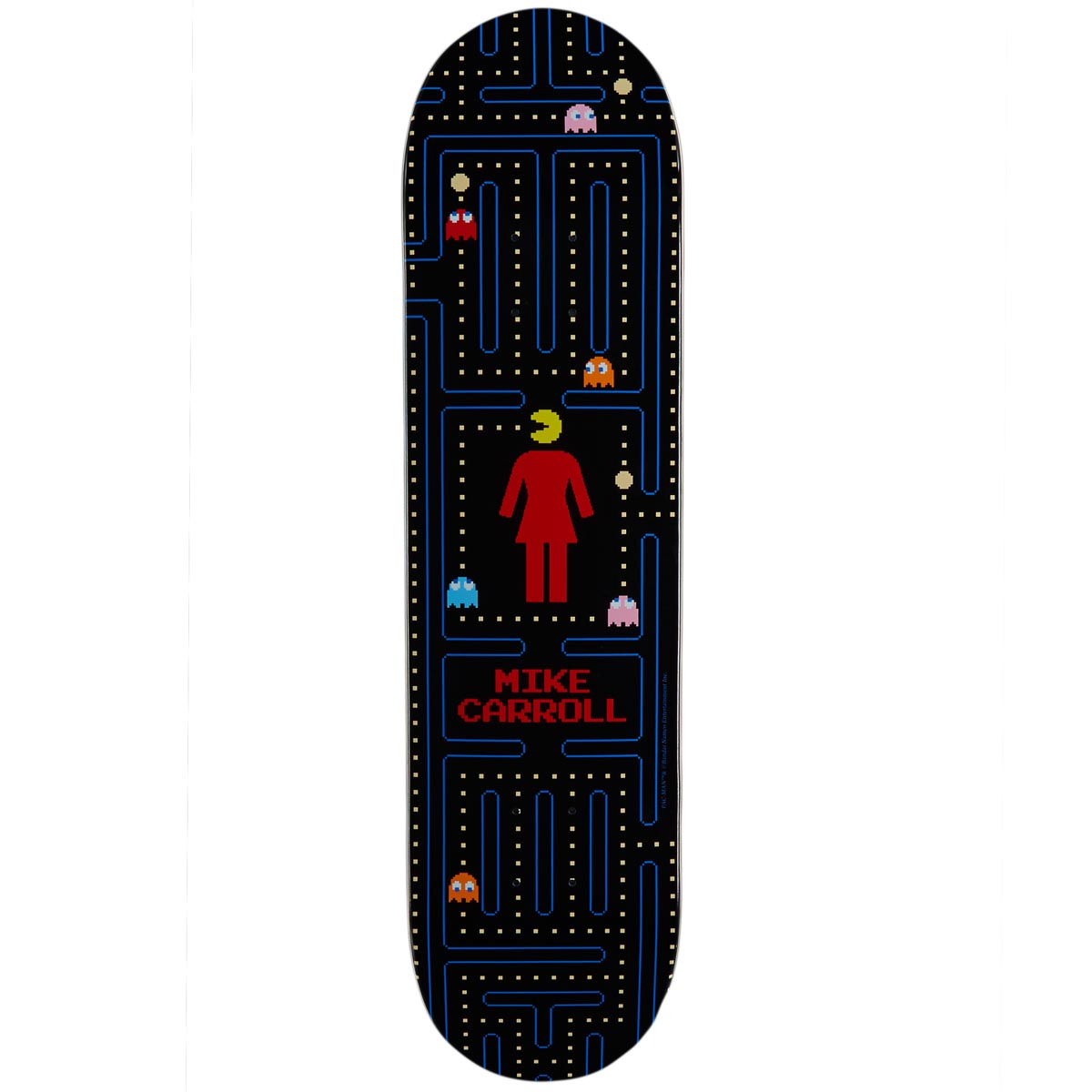 Girl x Pac-Man Carroll Skateboard Deck - Black - 8.375