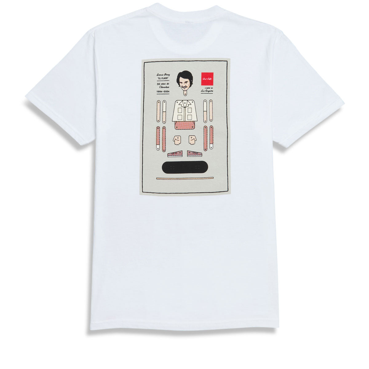 Chocolate Loteria El Flaco T-Shirt - White image 1