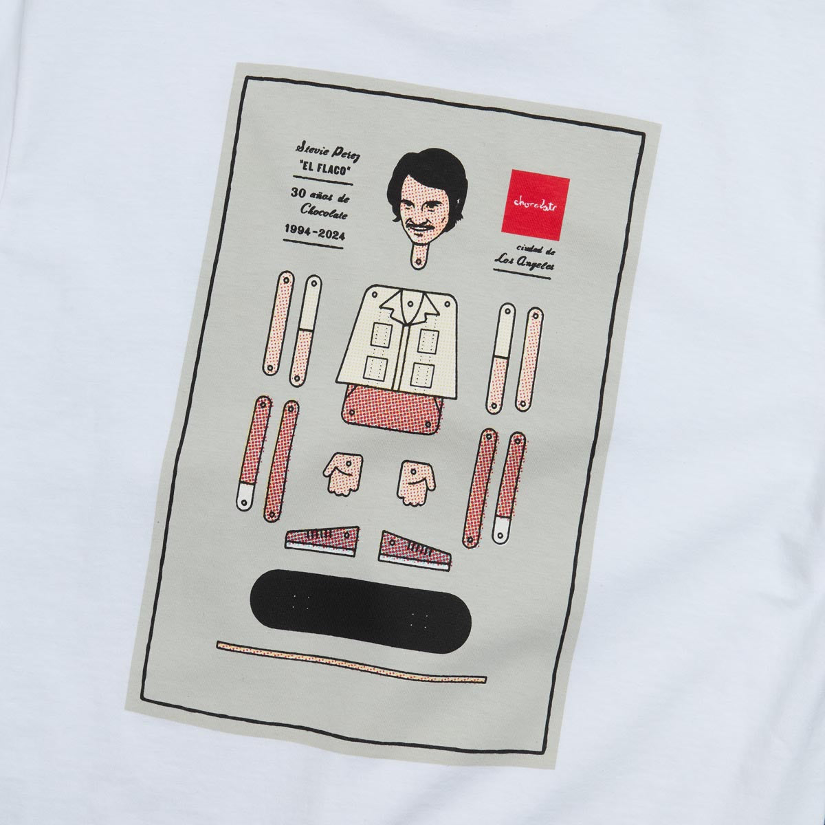 Chocolate Loteria El Flaco T-Shirt - White image 3