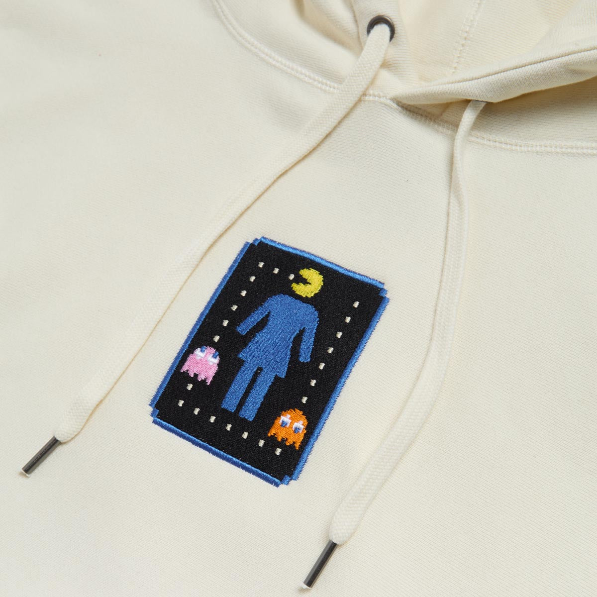 Girl x Pac-Man OG Pac-Lock Emb Heavy Hoodie - Bone image 2