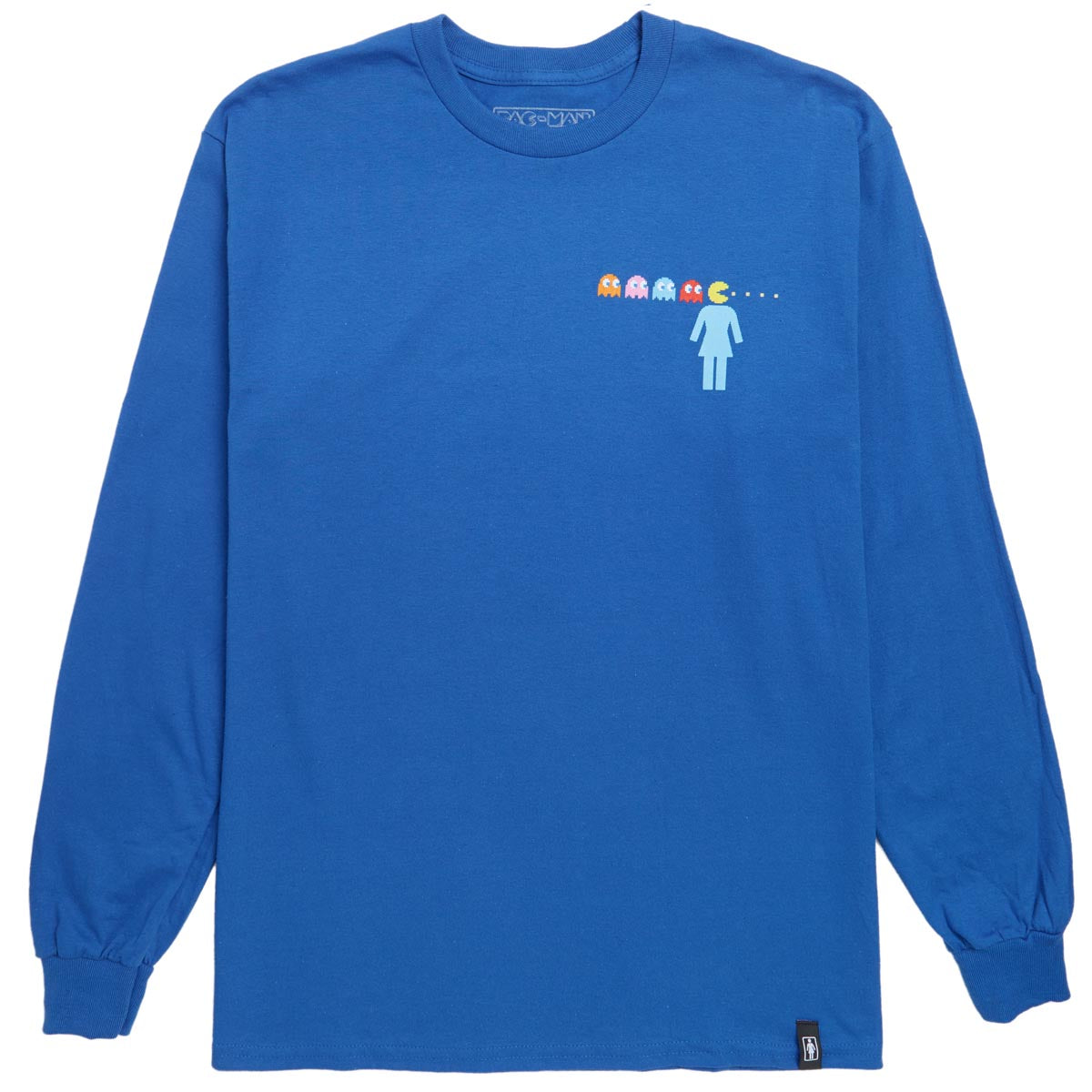 Girl x Pac-Man OG Maze Long Sleeve T-Shirt - Royal image 1