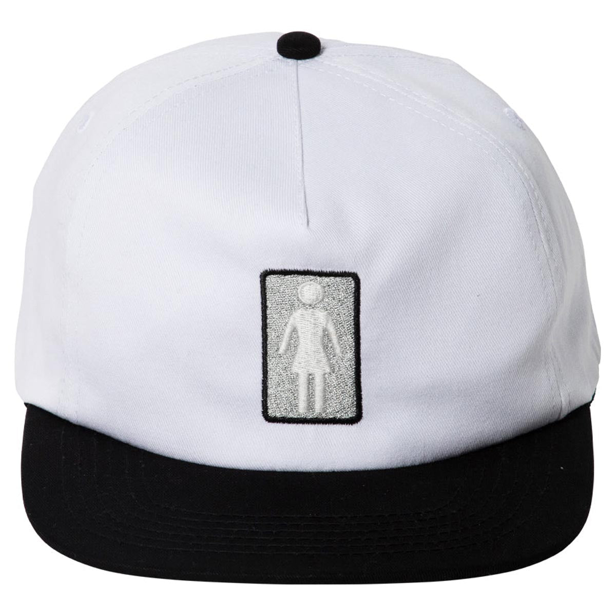 Girl OG Black White 5 Panel Hat - Black/White image 3