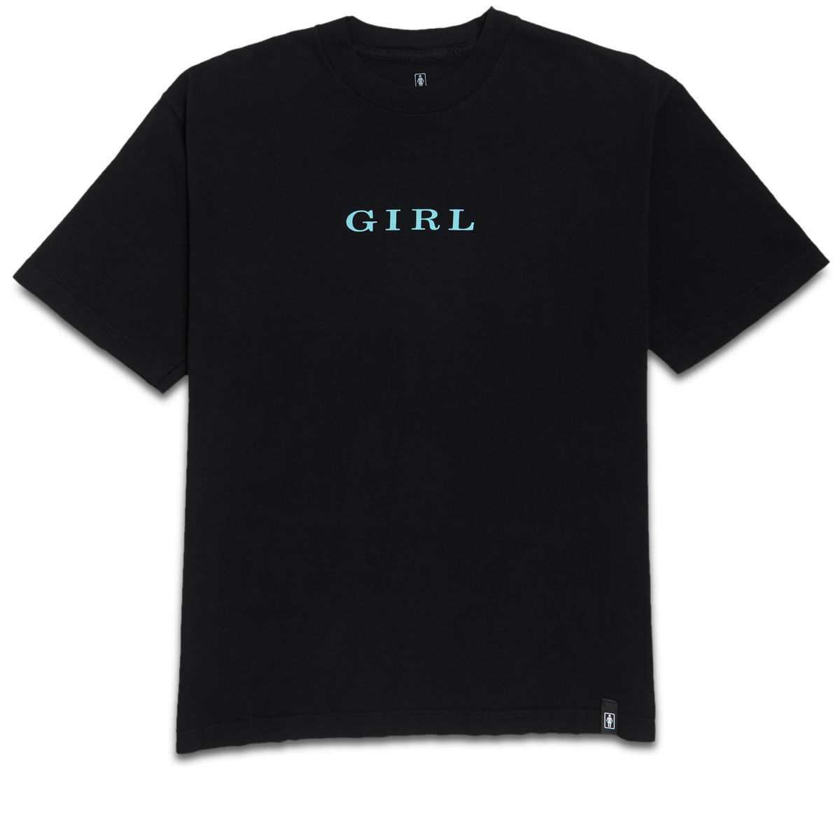 Girl Serif Garment Dyed T-Shirt - Black image 1