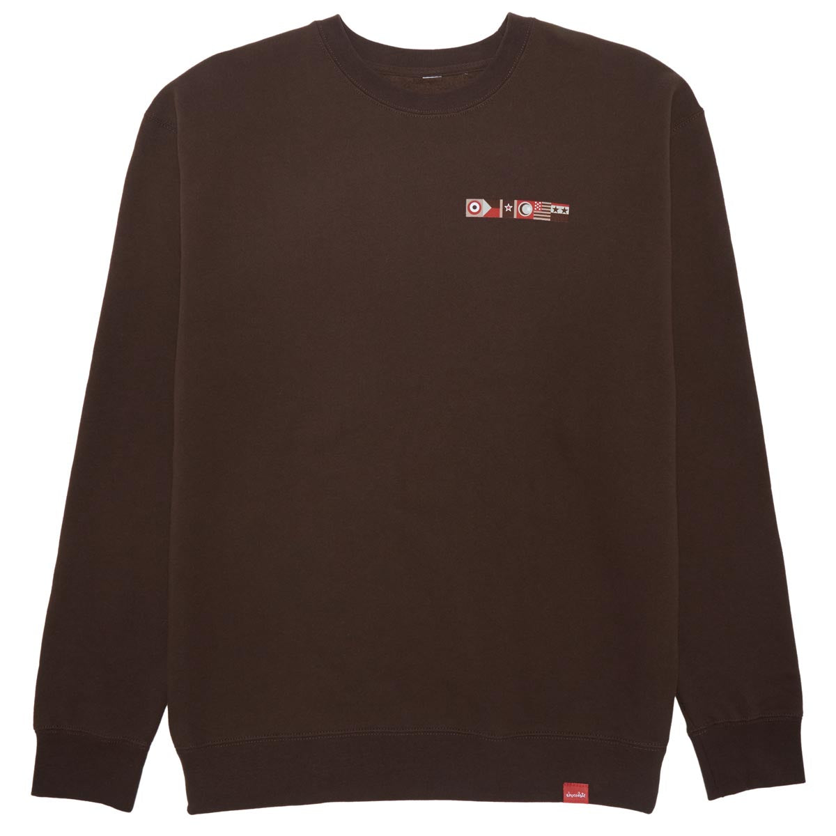 Chocolate Flyin The Flag Crew Sweatshirt - Brown image 1