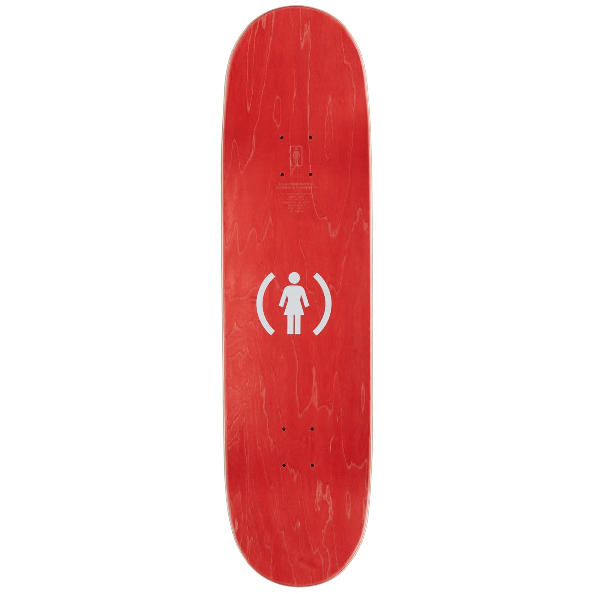 Girl Geering Stripe Skateboard Deck - Red - 8.50