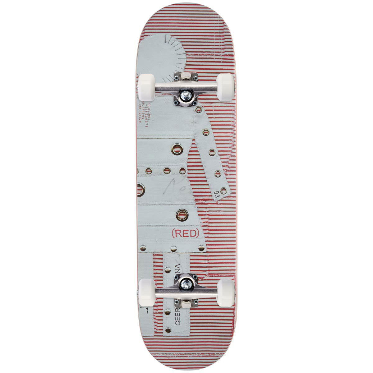 Girl Geering Stripe Skateboard Complete - Red - 8.50