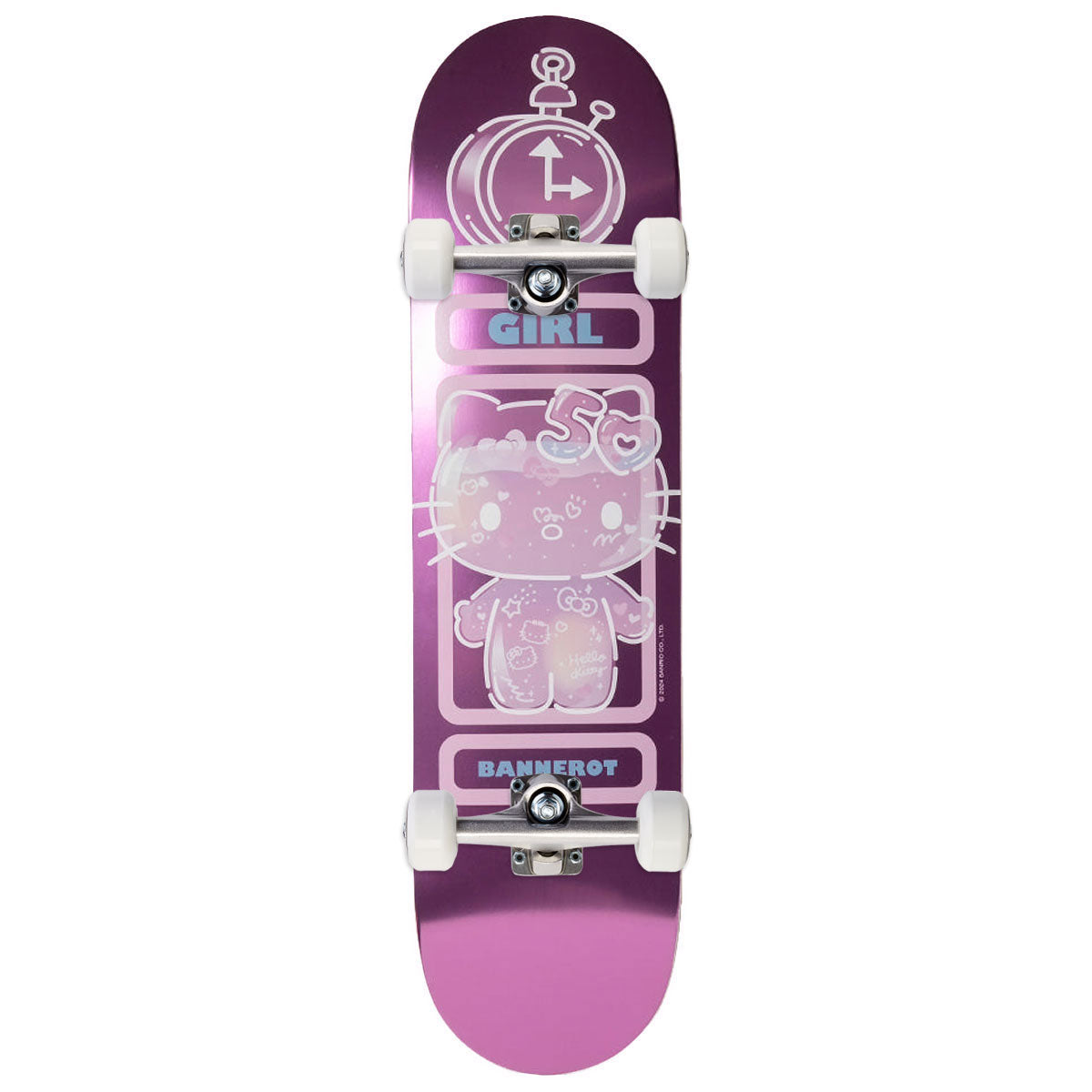 Girl x Hello Kitty 50th Anniversary Bannerot Skateboard Complete - 8.00