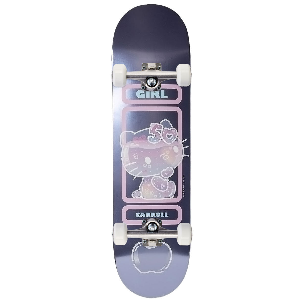 Girl x Hello Kitty 50th Anniversary Carroll Skateboard Complete - 8.25