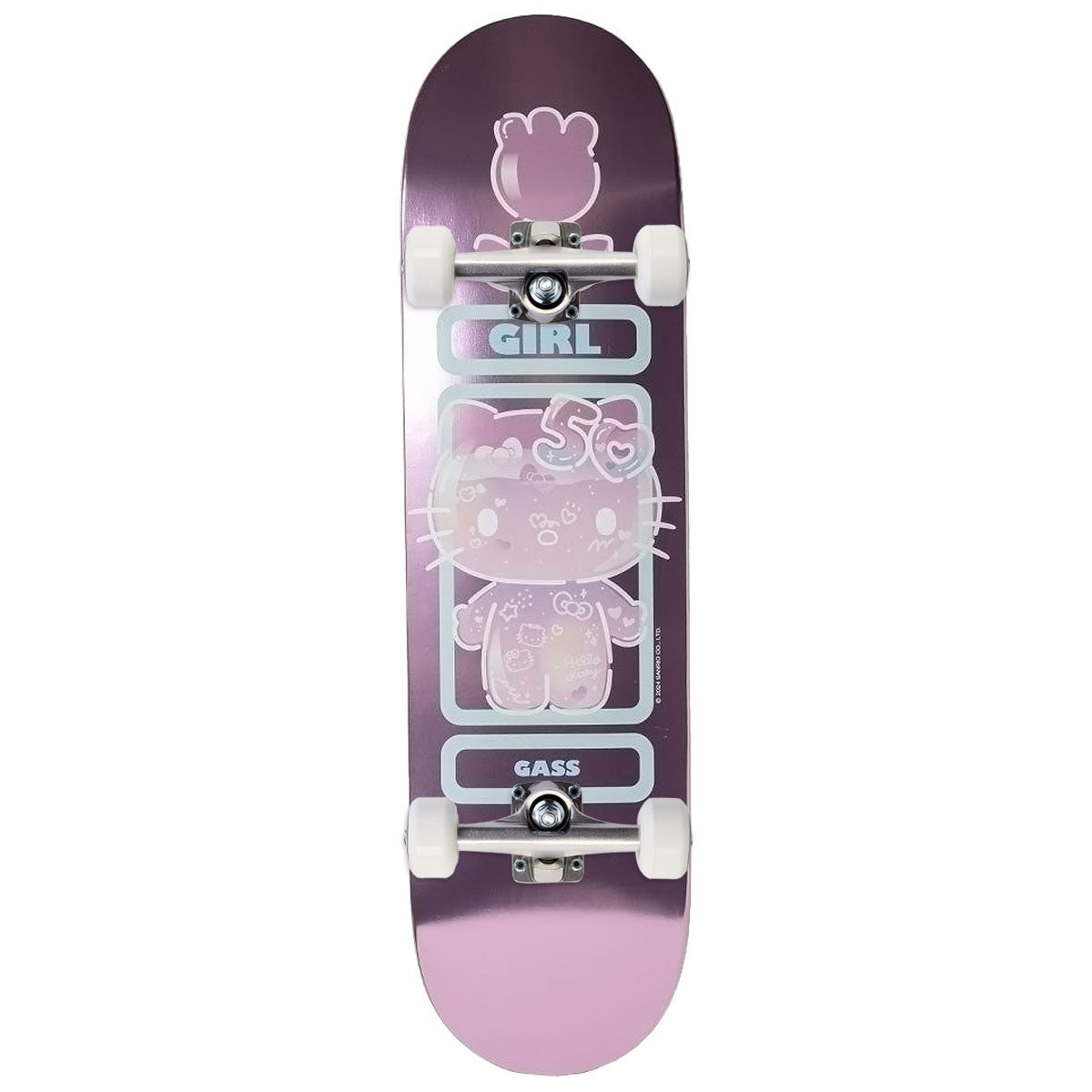 Girl x Hello Kitty 50th Anniversary Gass Skateboard Complete - 8.125