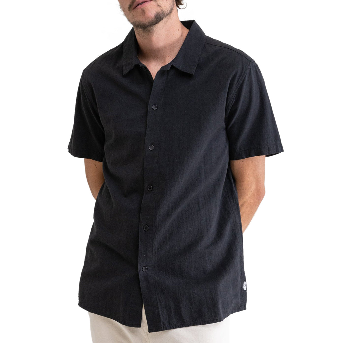 Rhythm Classic Linen Shirt - Vintage Black image 1