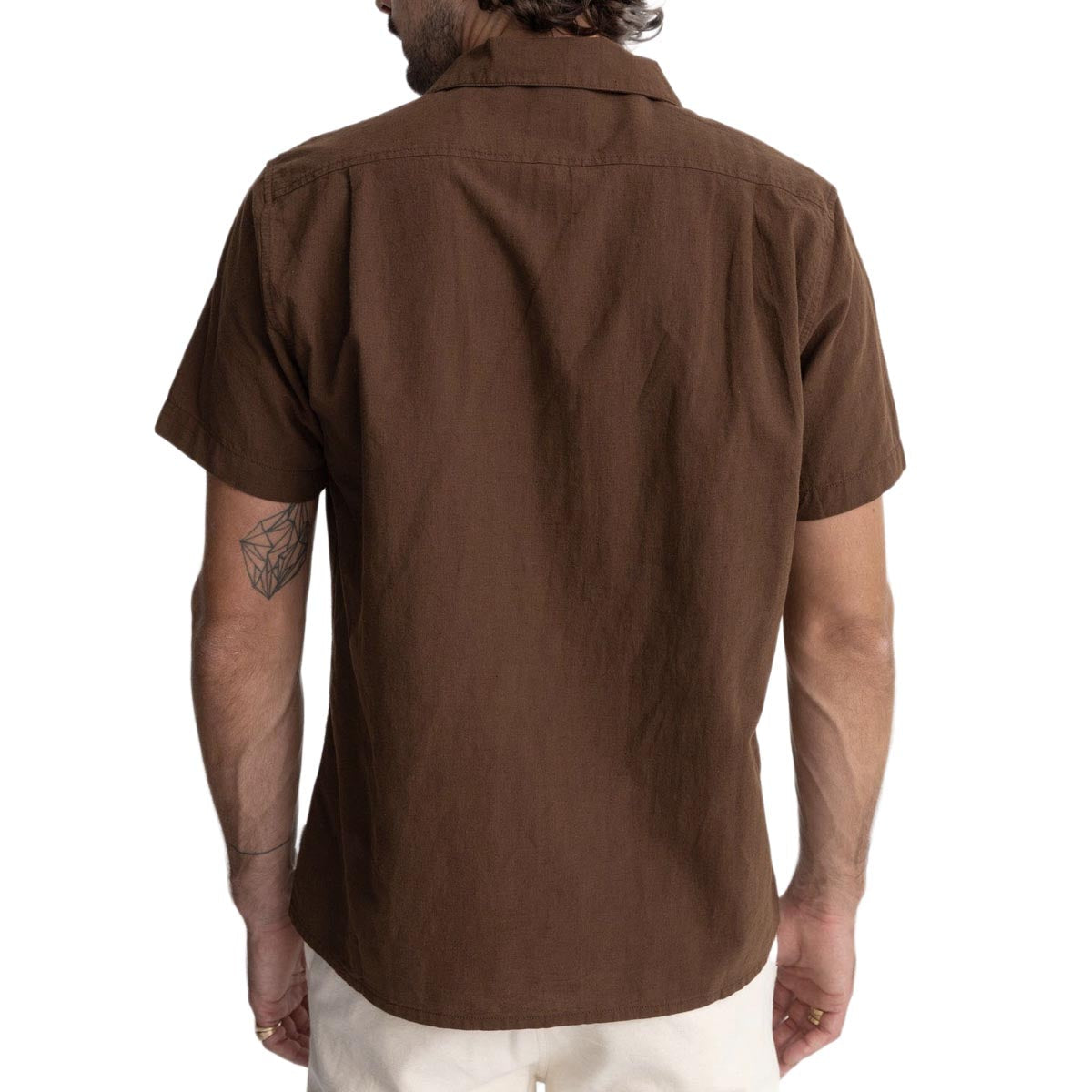 Rhythm Classic Linen Shirt - Chocolate image 4