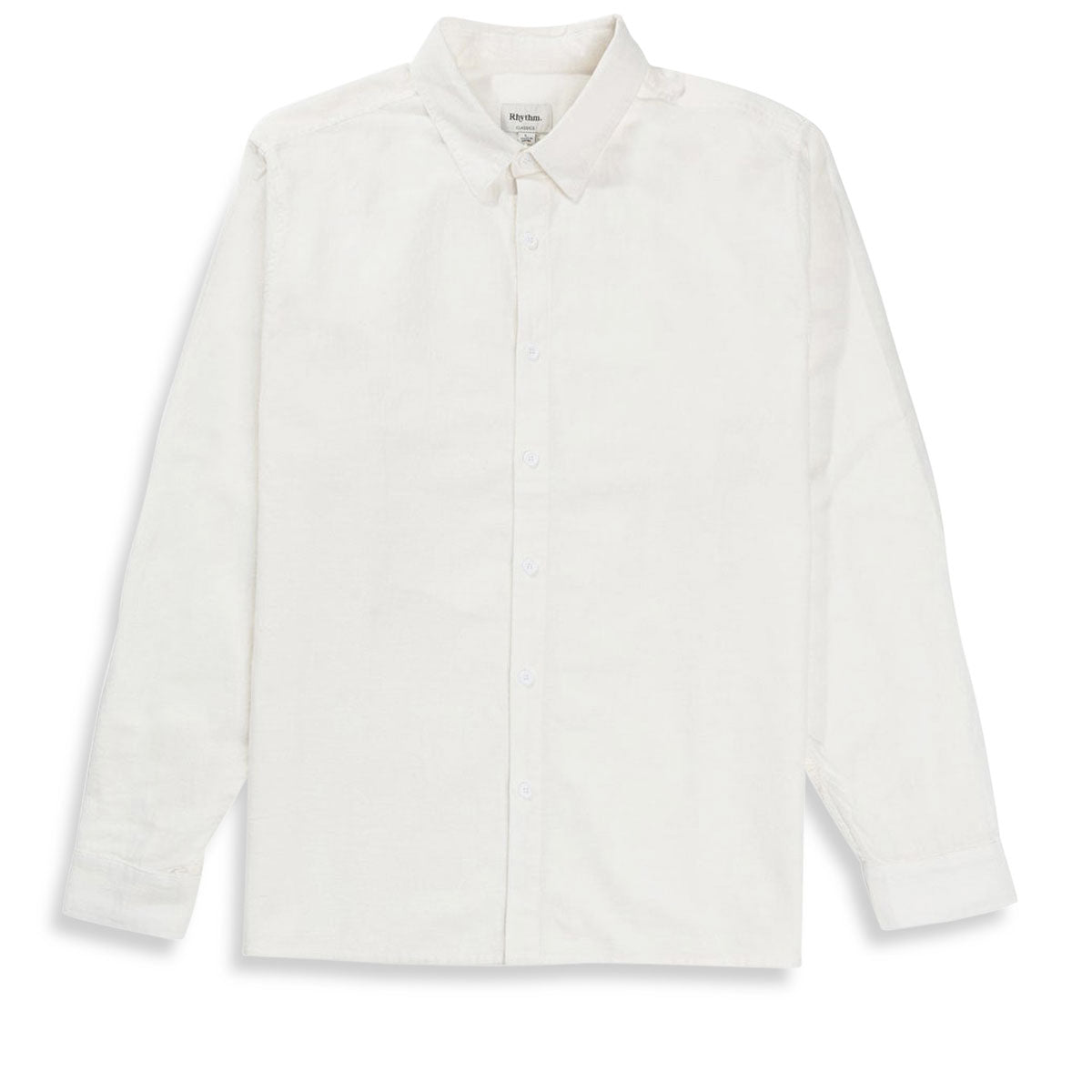 Rhythm Classic Linen Long Sleeve Shirt - White image 2