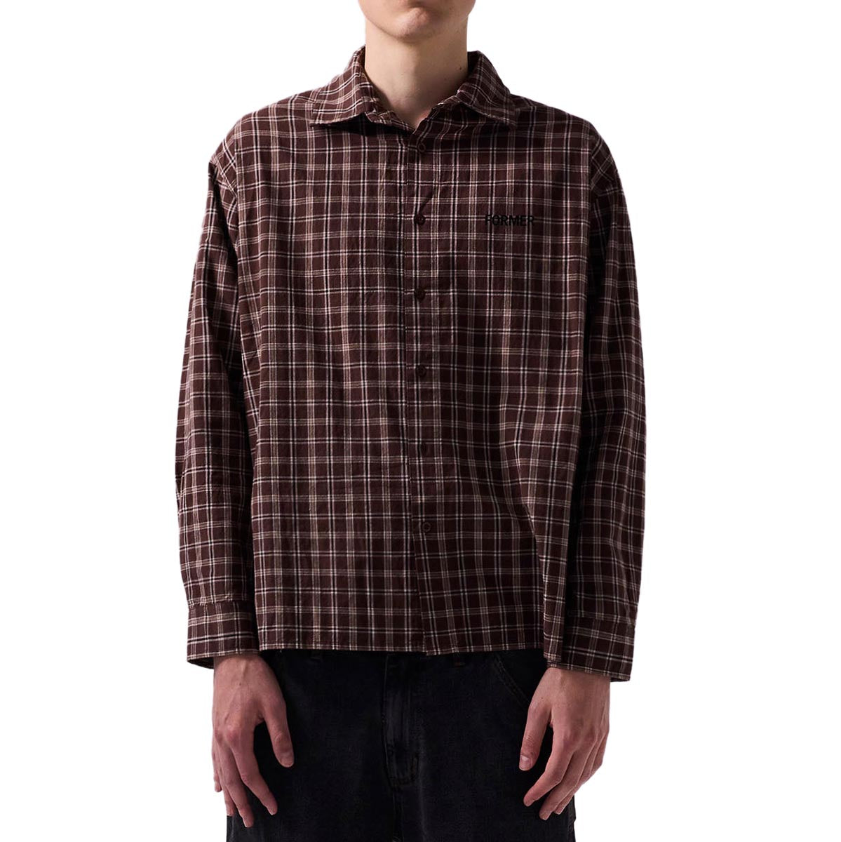 Former Vivian Check Long Sleeve Shirt - Brown image 1