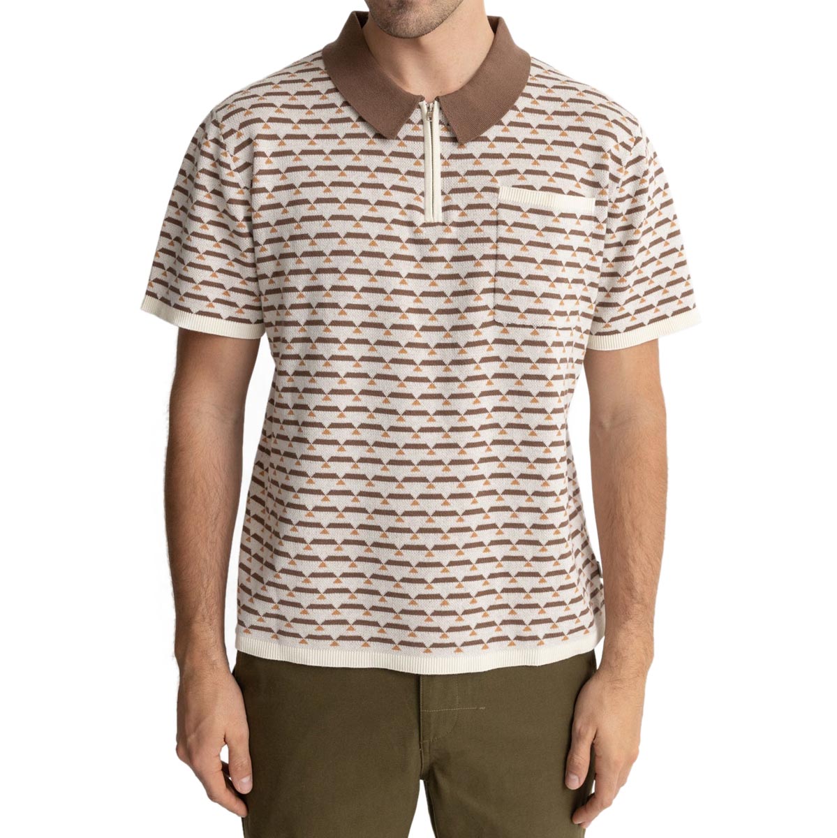 Rhythm Jacquard Polo Shirt - Natural image 1