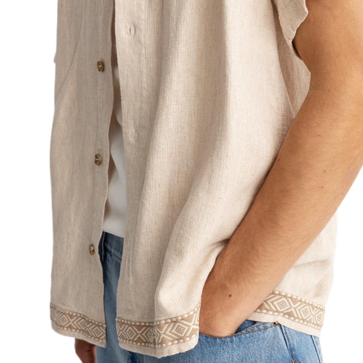 Rhythm Trim Shirt - Natural image 3