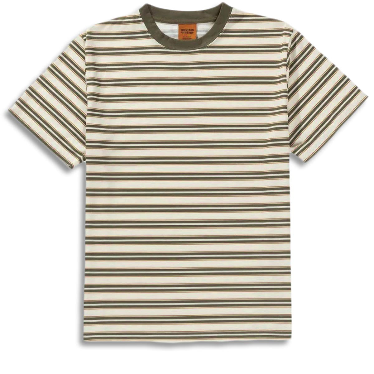 Rhythm Vintage Stripe T-Shirt - Natural/Green image 1