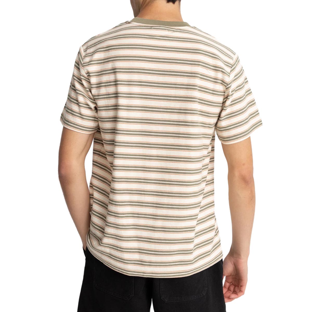 Rhythm Vintage Stripe T-Shirt - Natural/Green image 3