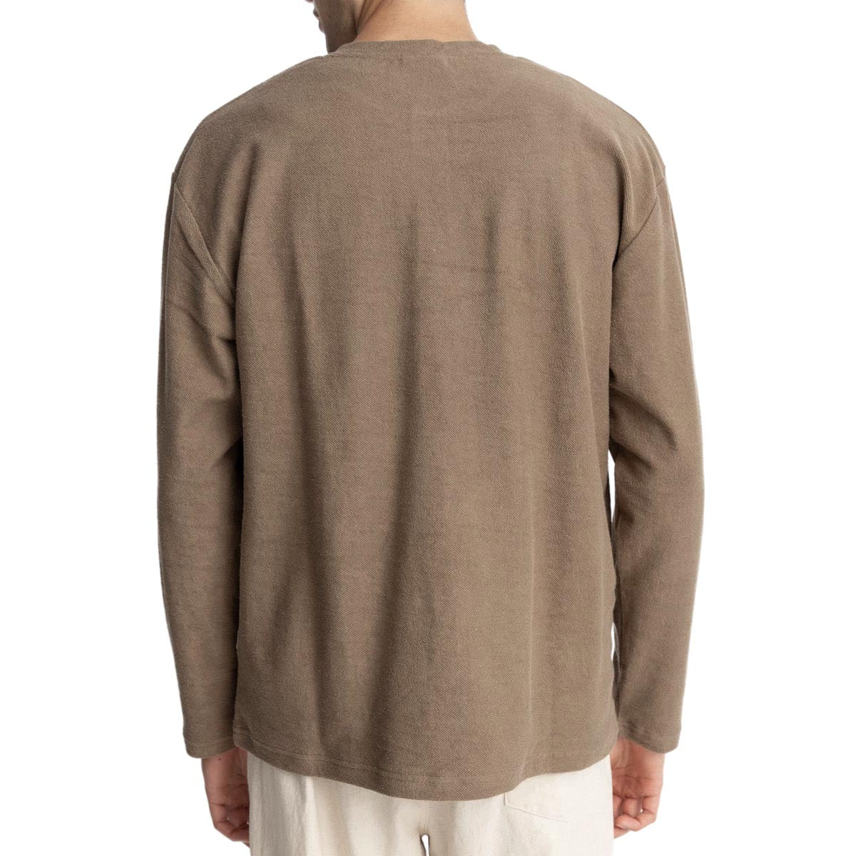 Rhythm Vintage Terry Long Sleeve Henley Shirt - Oak image 2