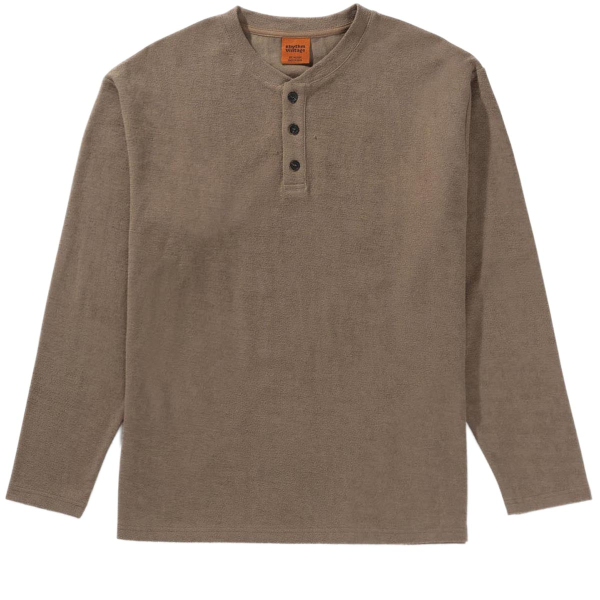 Rhythm Vintage Terry Long Sleeve Henley Shirt - Oak image 4