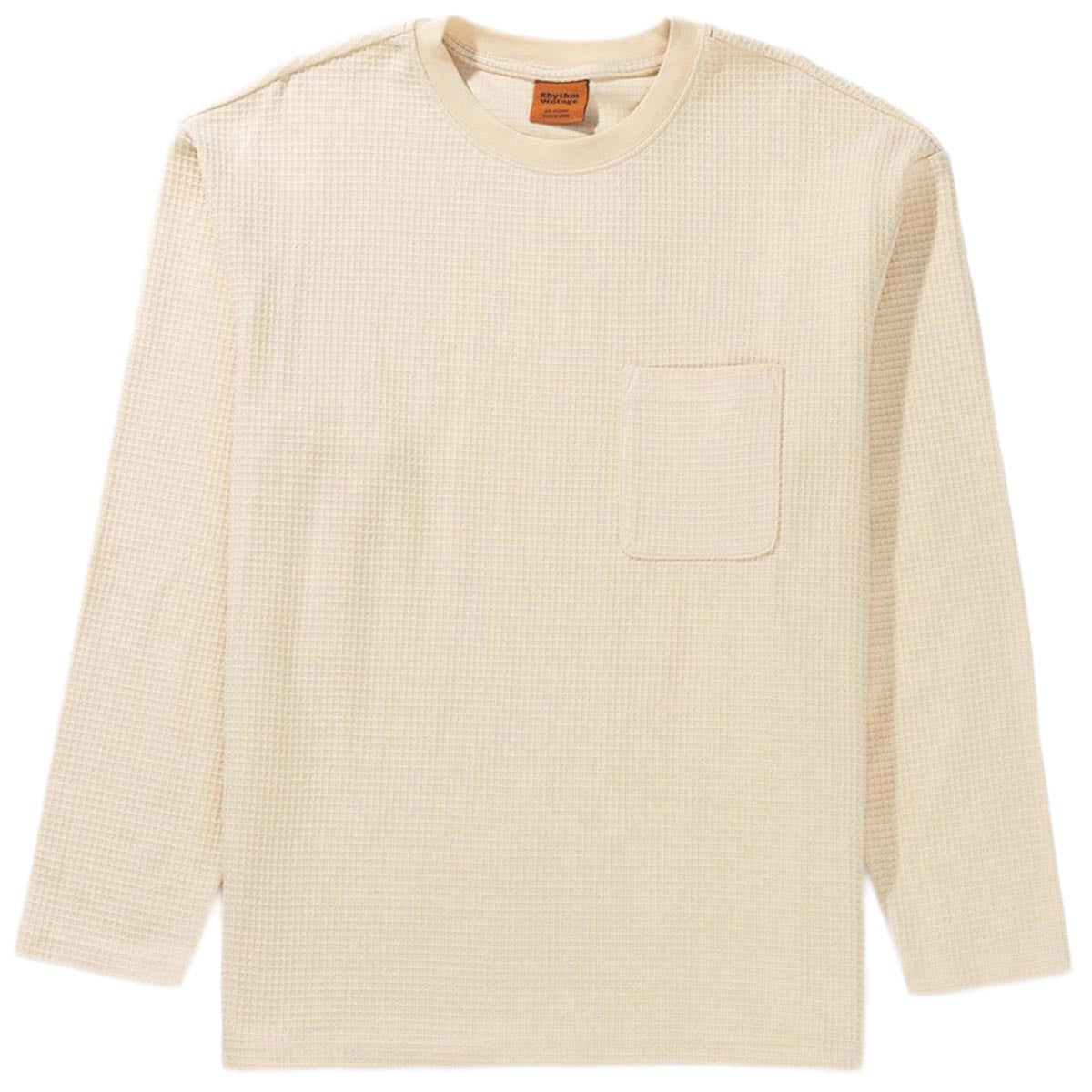 Rhythm Vintage Waffle Long Sleeve T-Shirt - Natural image 4