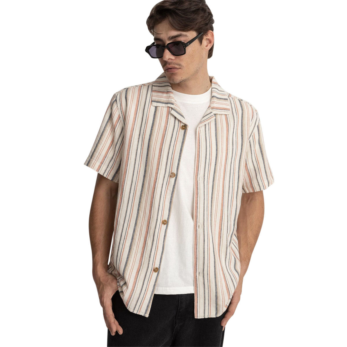 Rhythm Vacation Stripe Shirt - Natural White image 1