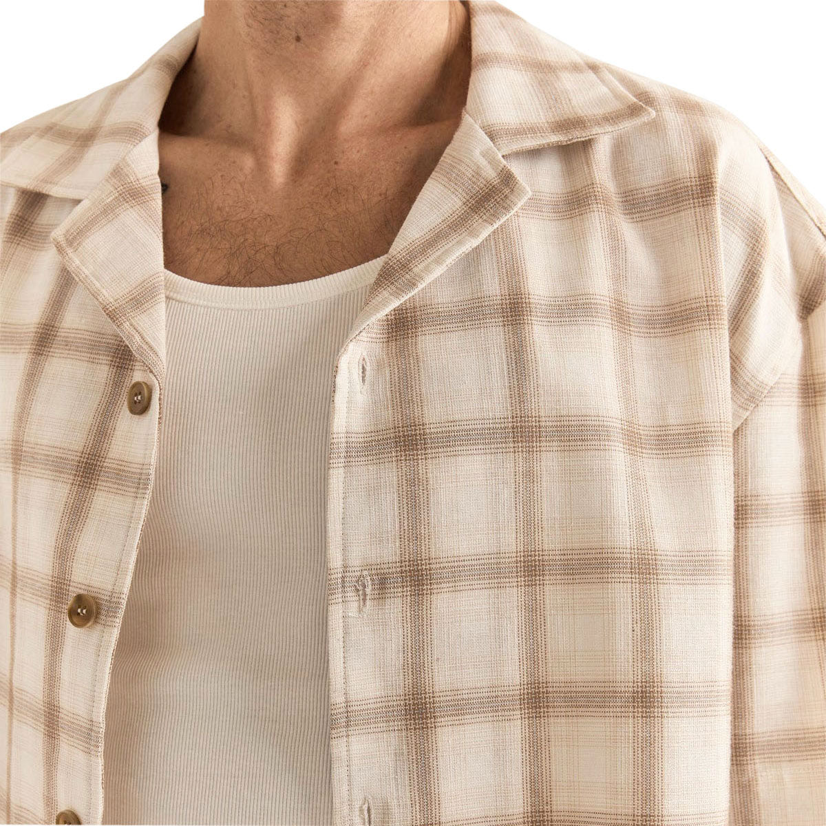 Rhythm Relaxed Check Shirt - Natural image 3