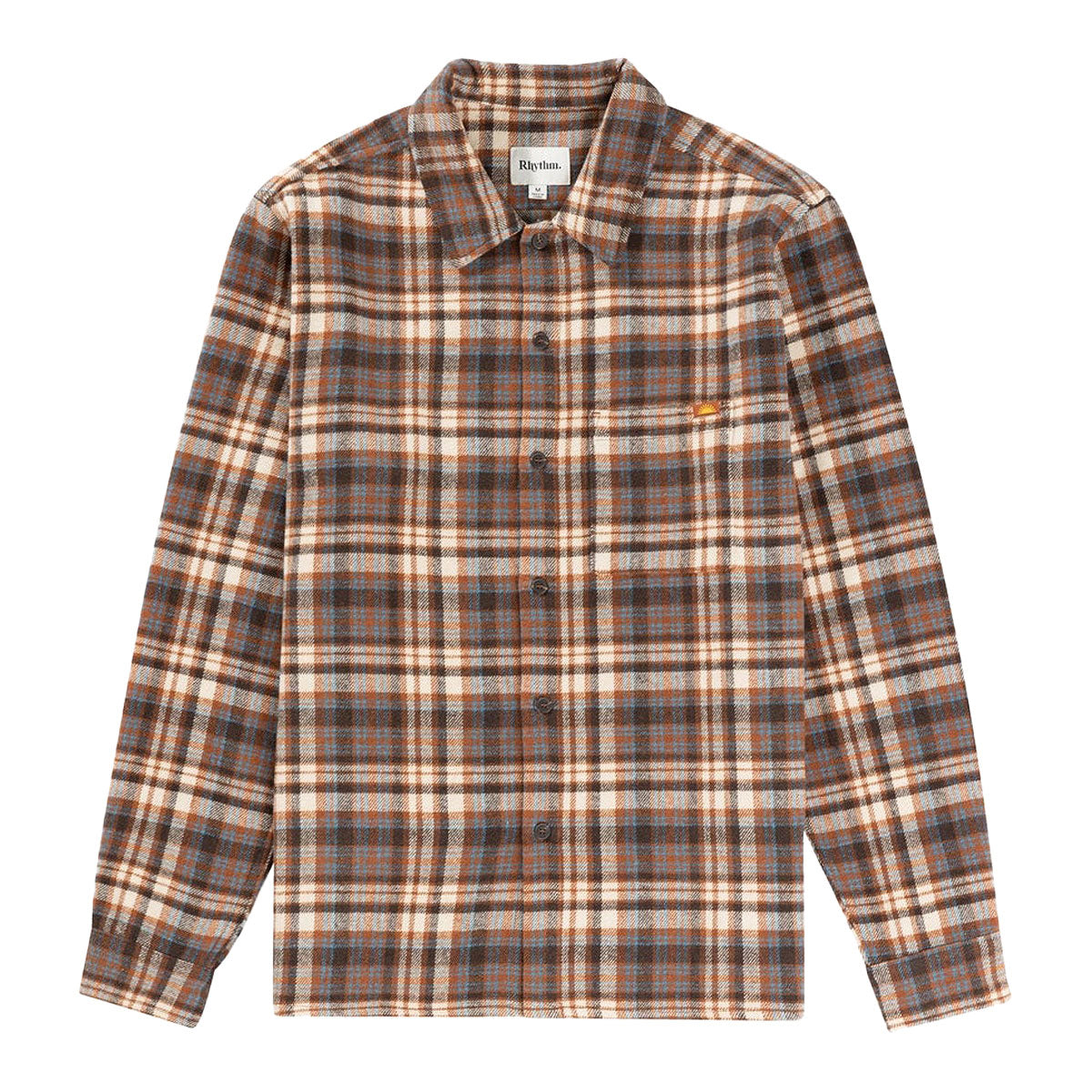 Rhythm Albert Check Long Sleeve Shirt - Almond image 3