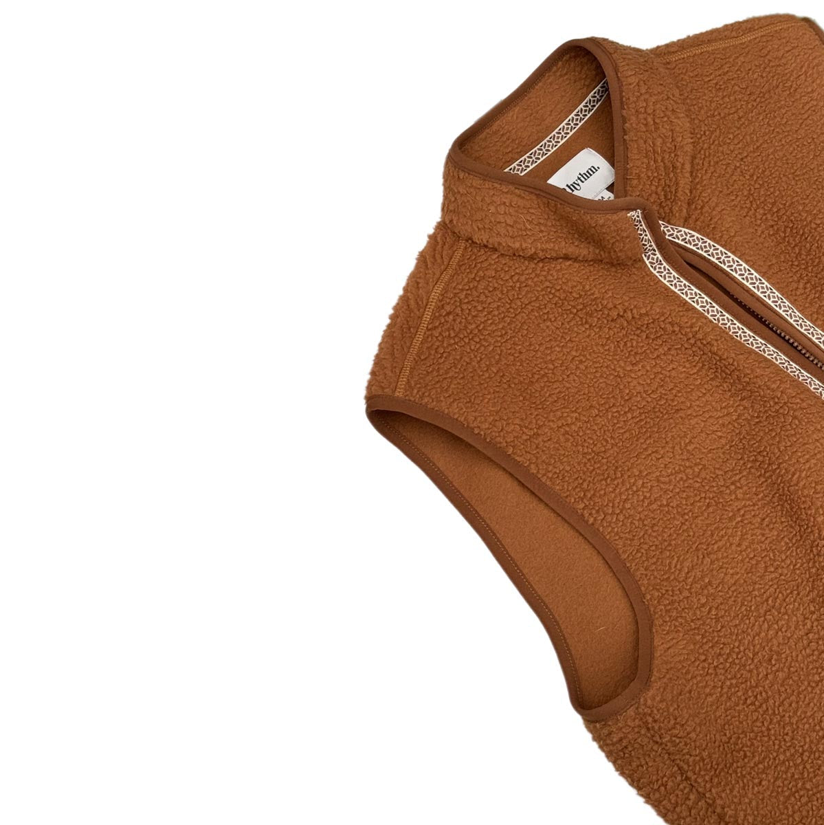 Rhythm Marco Sherpa Vest - Tobacco image 4