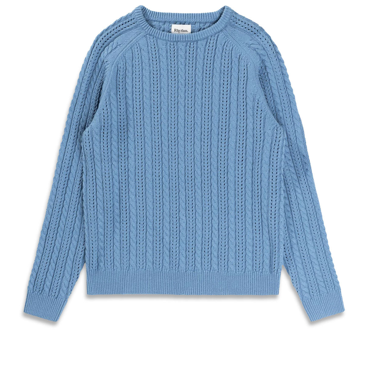 Rhythm Doheny Pointelle Crew Knit Sweatshirt - Slate image 4