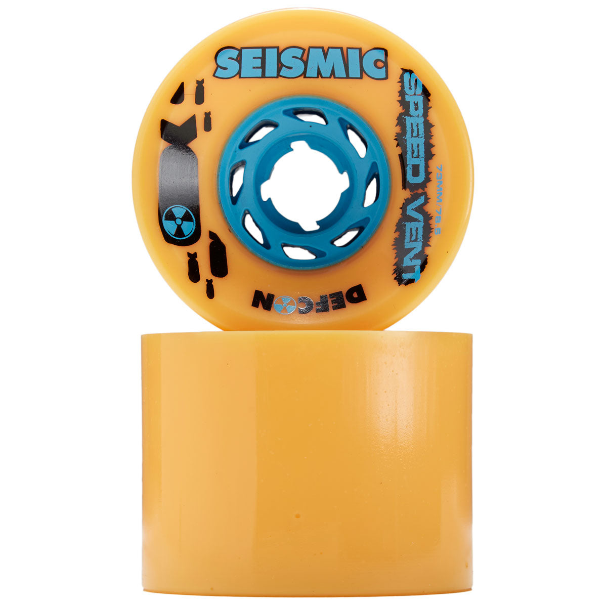 Seismic Speed Vent 78.5a Longboard Wheels - Mango - 73mm image 2