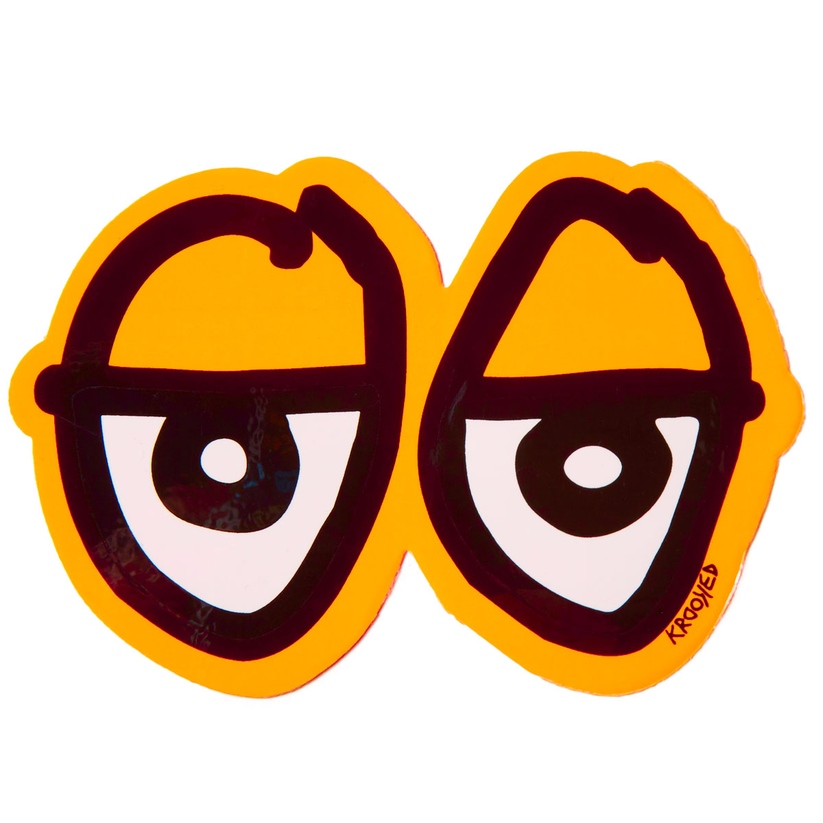 Krooked Eyes Di-Cut MD Sticker - Orange image 1