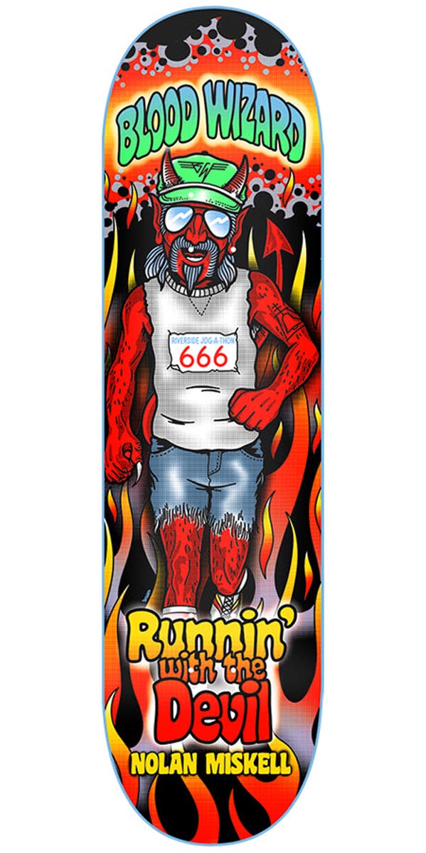 Blood Wizard Runnin With The Devil Miskell Skateboard Deck - 8.625