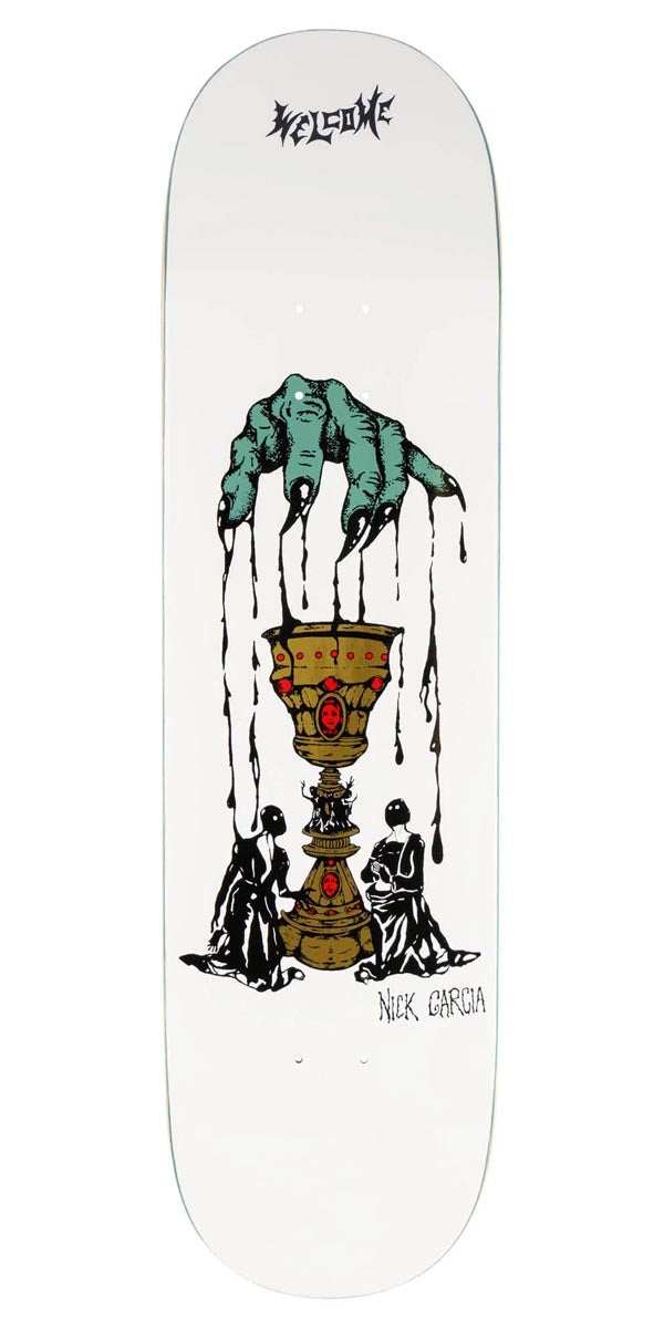 Welcome Chalice Nick Garcia Skateboard Deck - White - 8.38