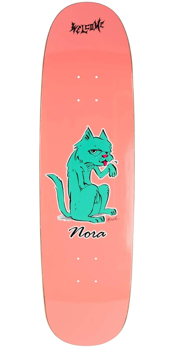 Welcome Feral Nora On A Sphynx Skateboard Deck - Pink - 8.80