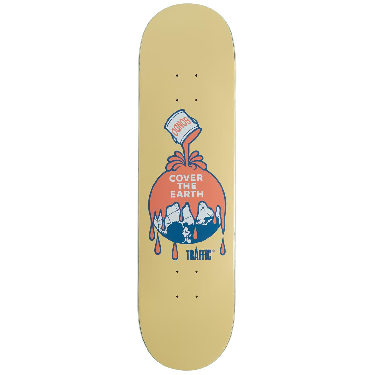 Traffic Cover The Earth Skateboard Deck - 8.25