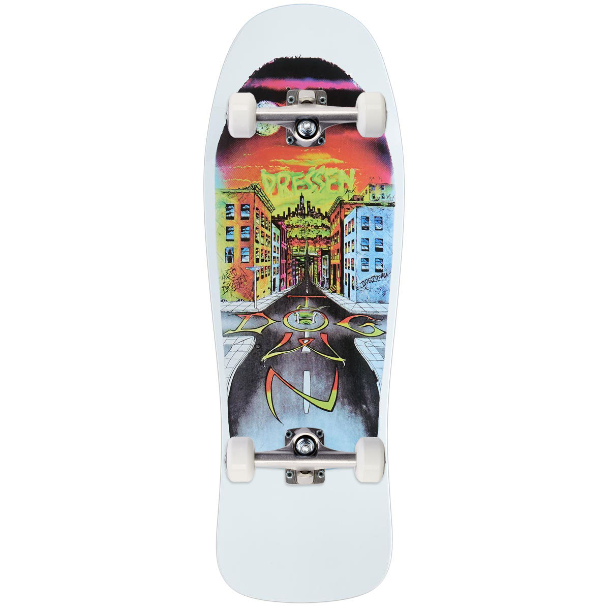 Dogtown Eric Dressen Street Reissue Skateboard Complete - White Full Dip - 10.00