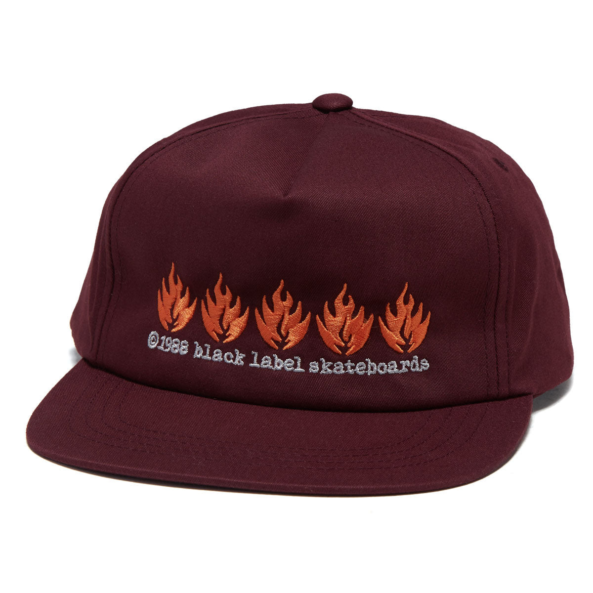 Black Label 5 Flame Hat - Burgundy image 1