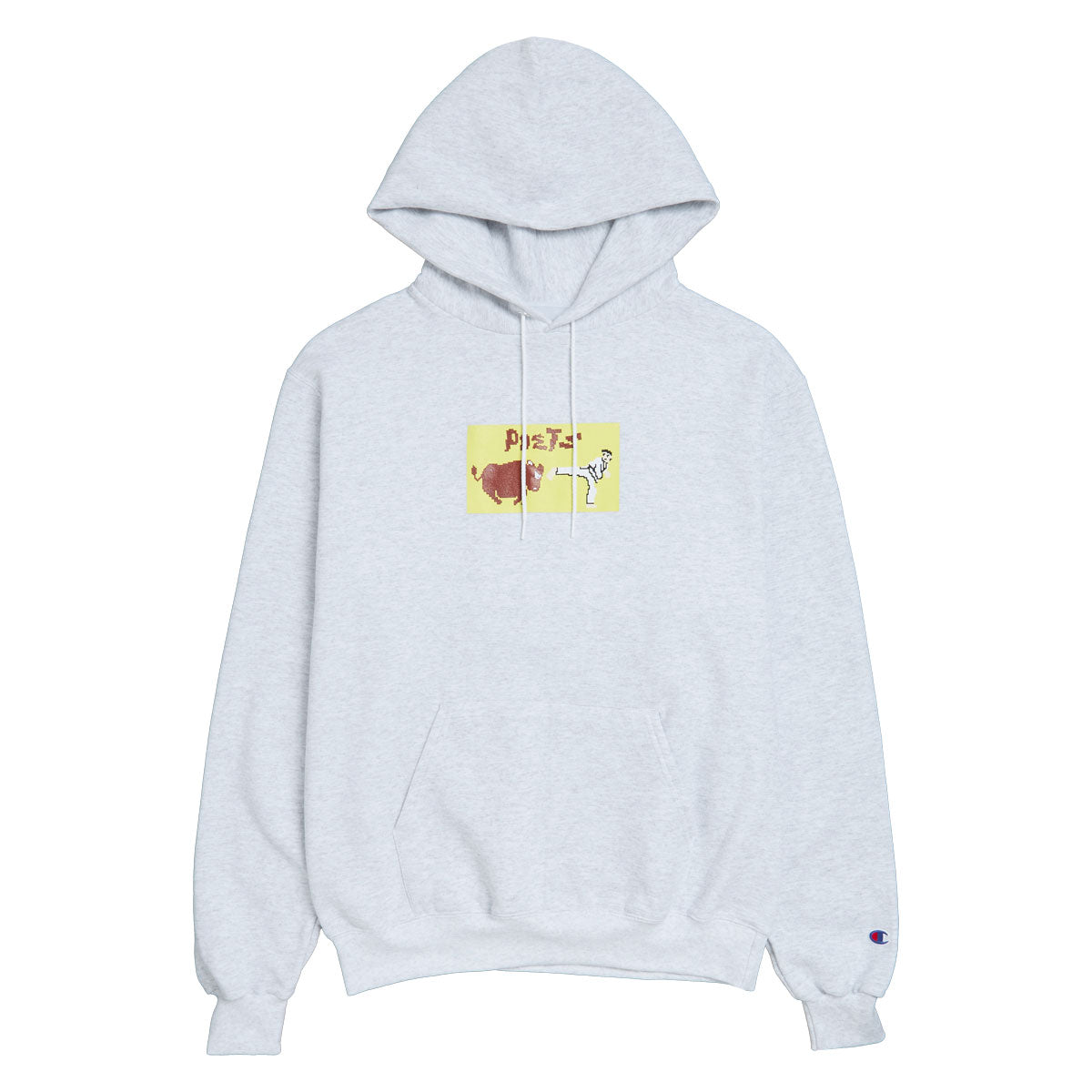 Poets Karate Champ Dtg Champion Hoodie - Heather Grey image 1