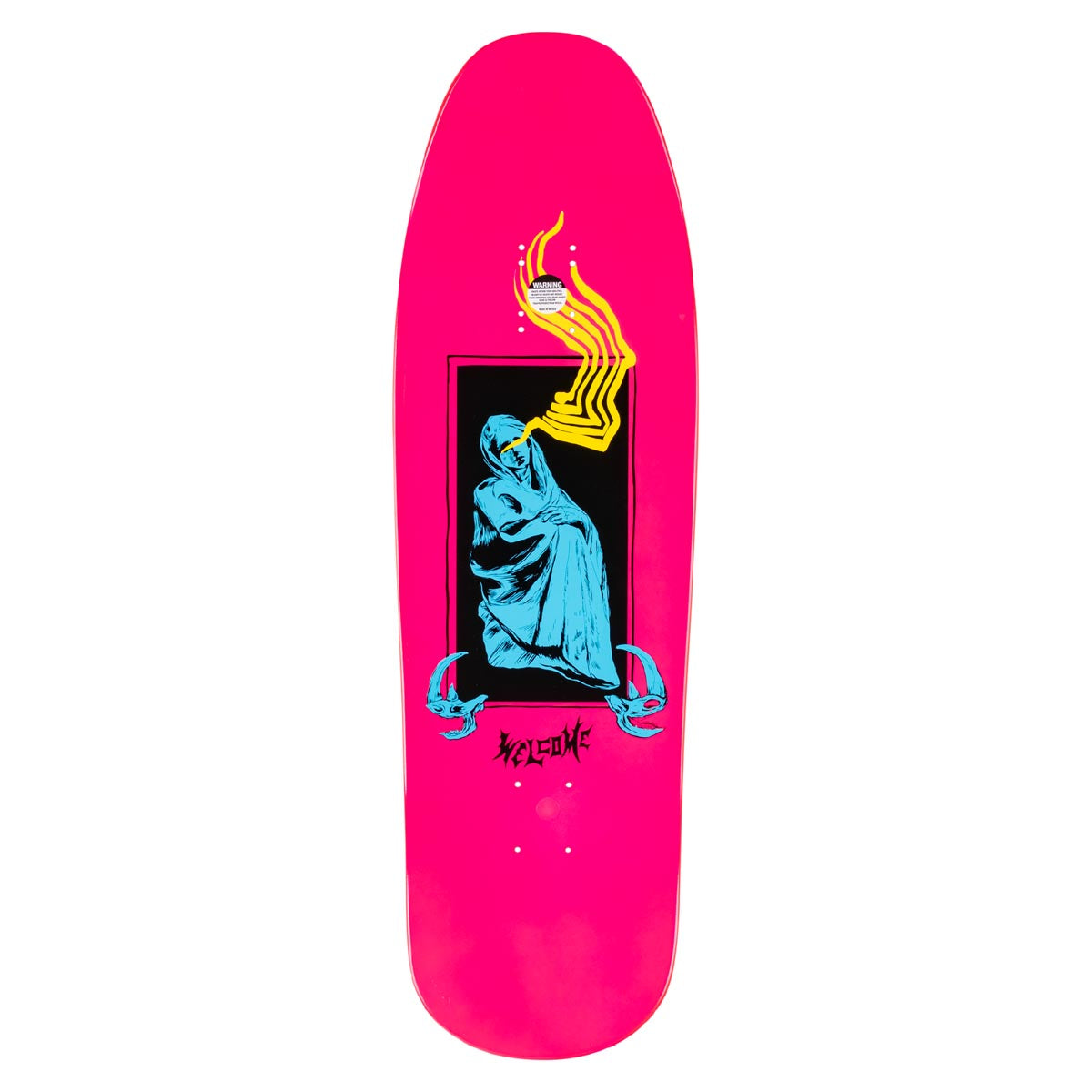 Welcome Hedo Rick On A Gaia Skateboard Complete - Hot Pink Dip - 9.70