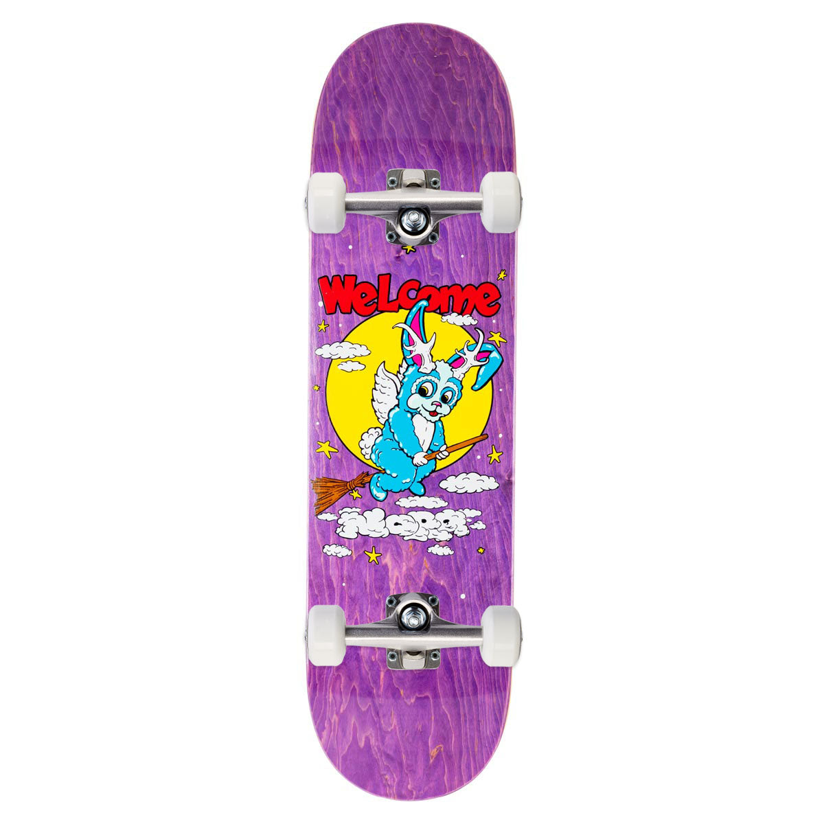 Welcome Full Moon Nora Skateboard Complete - Purple Stain - 8.50