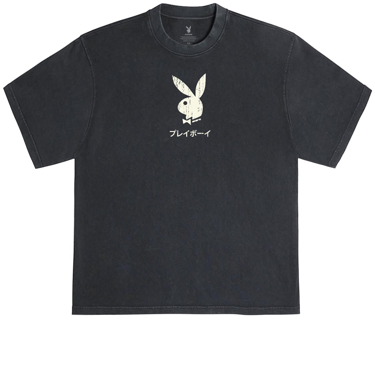 Color Bars x Playboy Ace Of Spades Distressed T-Shirt - Black image 2