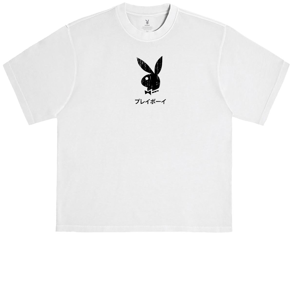 Color Bars x Playboy Ace Of Spades Distressed T-Shirt - Lunar Rock image 2