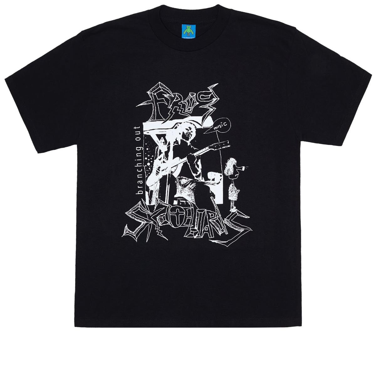 Frog Branching Out Bootleg T-Shirt - Black image 1