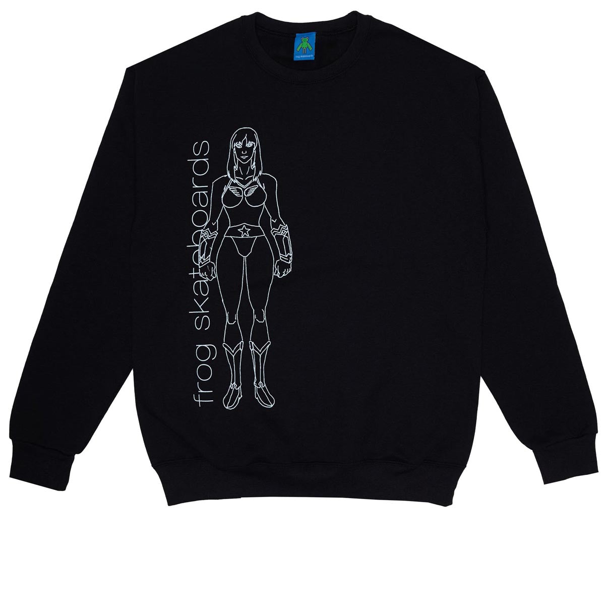 Frog Comic Book Crewneck Sweatshirt - Black image 1