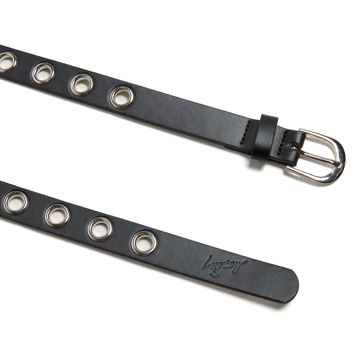 Loosey Skinny Grommet Hole Belt - Black image 2