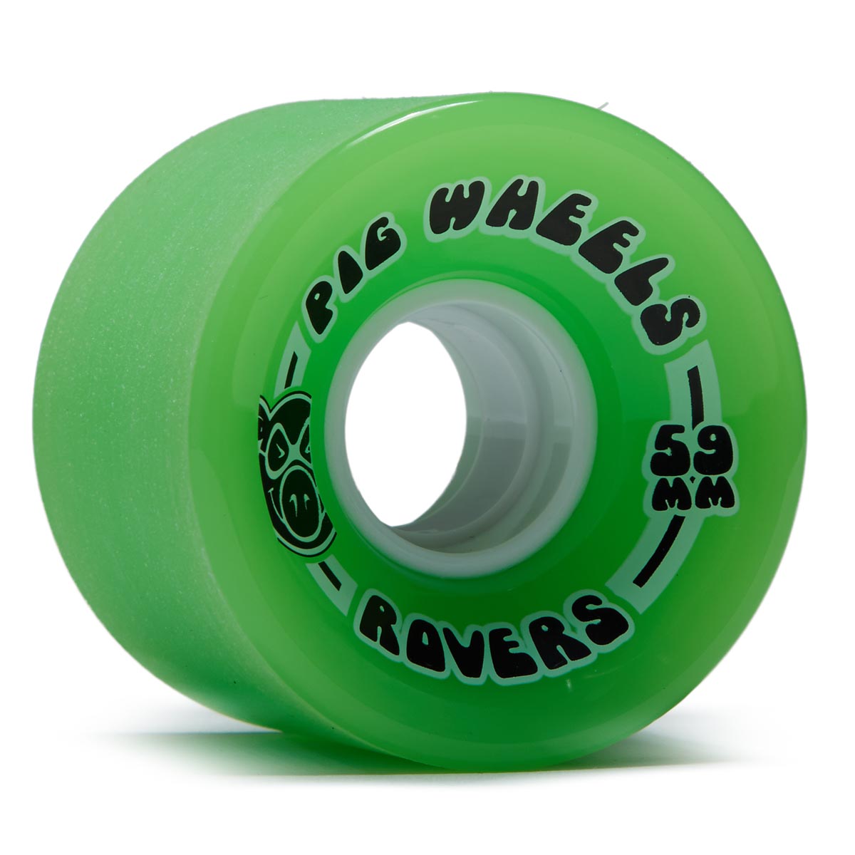 Pig Rover 85a Skateboard Wheels - Green/White Core - 59mm image 1