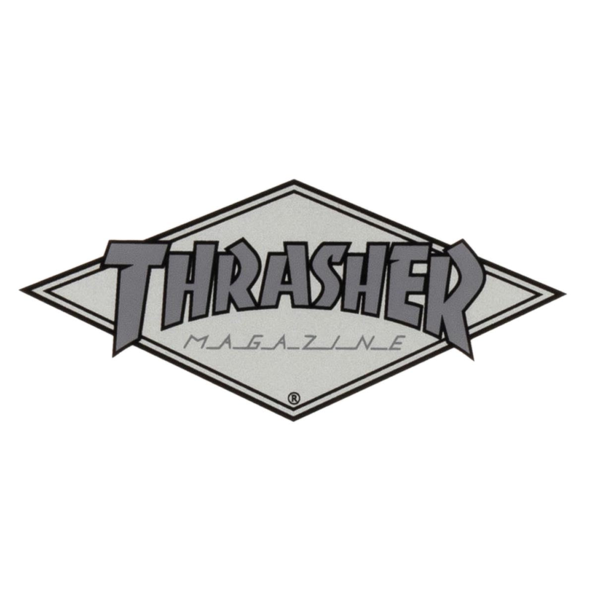 Thrasher Diamond Cut Logo Sticker - Silver/Grey image 1